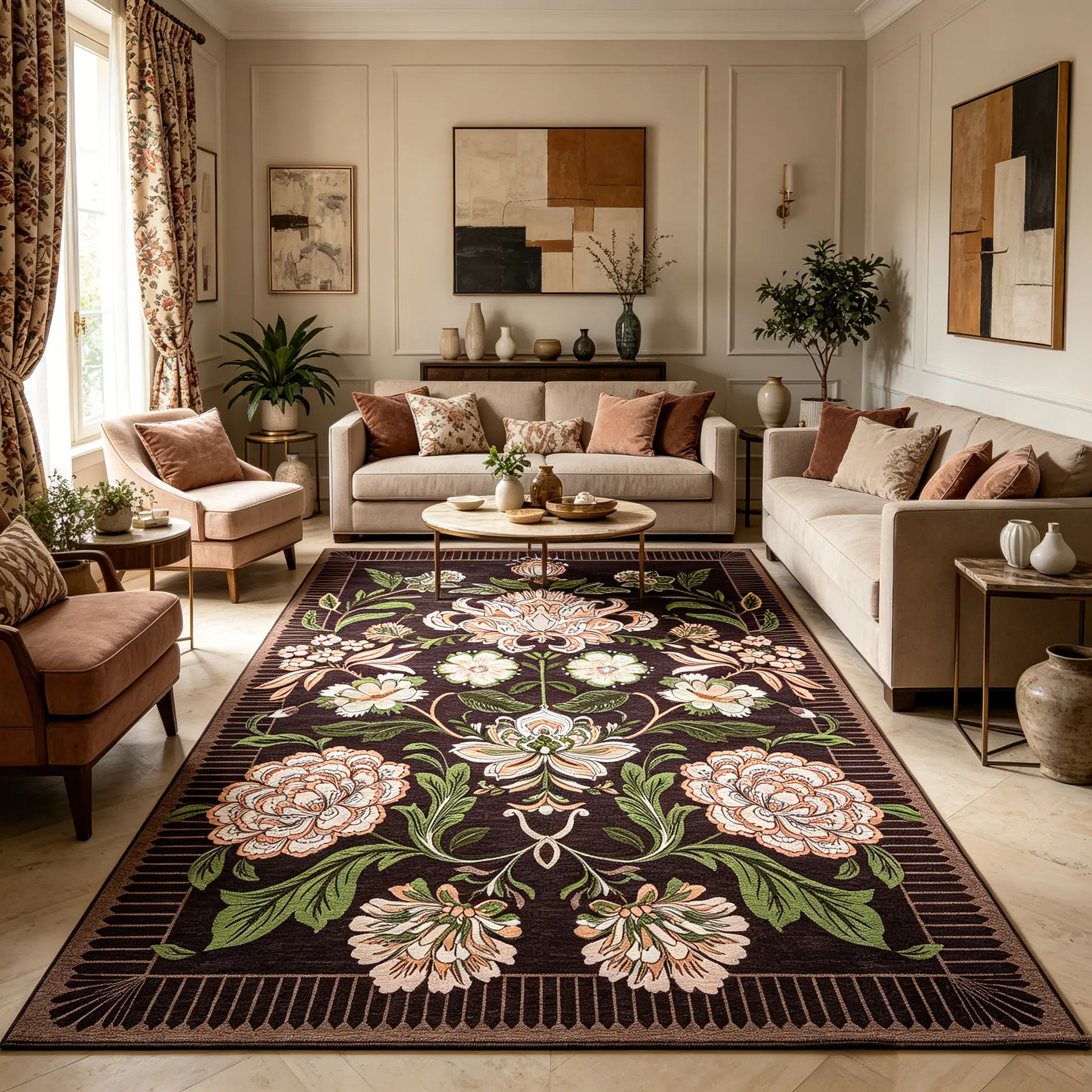 Vintage Floral Elegant Rug Washable Soft Non Slip Carpet For Living Room Bedroom Pastoral Home Decor Pet Friendly Stain Resistant Mat Kitchen Hallway Cottagecore Runner Rugs Low Pile Area Rug For Apartment Farmhouse Porch