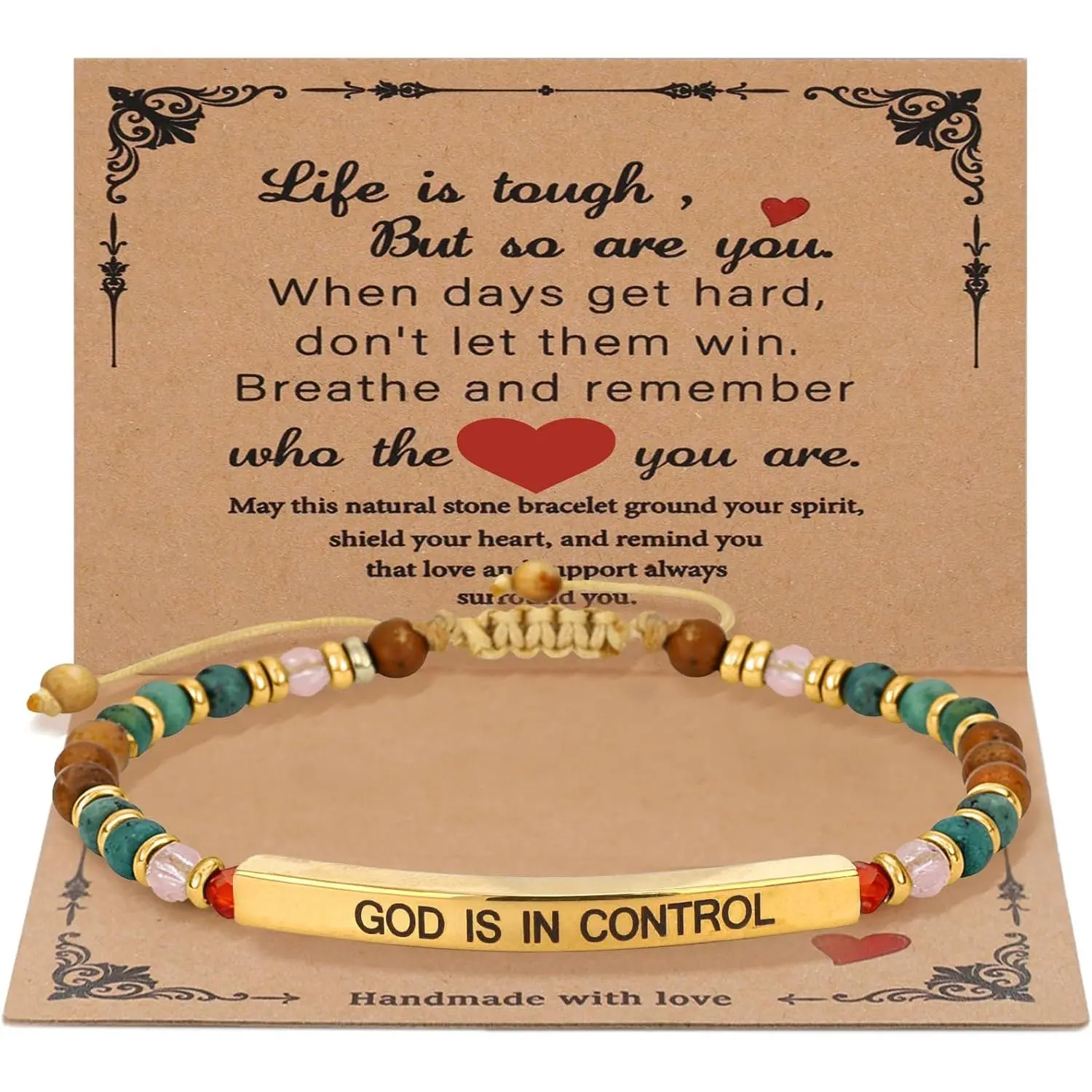 Dont Let The Hard Days Win Bracelet, God in Control Motivational Prayer  Remember Who The F You Are Bracelet for Mom Sister