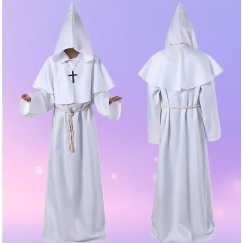Medieval Monk Robe Wizard Priest Outfit Halloween Cosplay & Stage Performance Costume