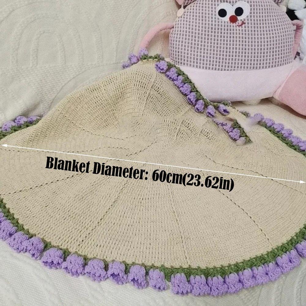 New 60cm Flower Bouquet Blanket Finished Product Crocheted Sunflower Blanket Baby Quilt Swaddle Cover Gifts Nap Blanket