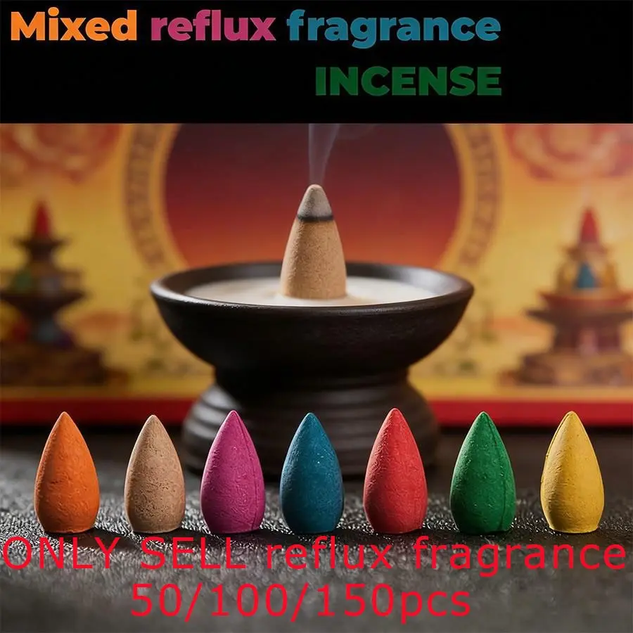 Natural Incense,50/100/150pcs Smoke Cone Reflux Tower Incense, Home Fragrance Aroma, Household Fragrance, Aromatic Scents for Living Room Bedroom, Home Supplies, Scented Pack