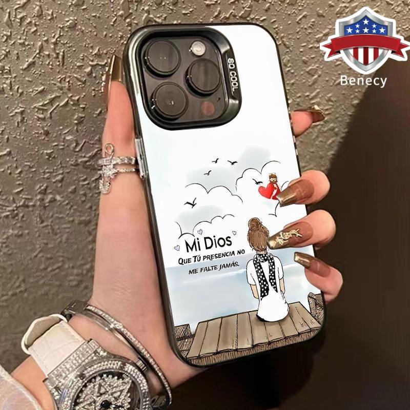 Heavenly Hope Pattern Phone Case for iPhone 17 16 Pro Max 15 Plus 14 13 12 11  Air XR XS Shockproof Non Slip Military-Grade Protective slim Cover Cellphone Casing