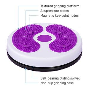 Adjustable Ab Twist Waist Disc Board with Handles – Waist Slimming Balance Rotating Disc with Foot Massage for Arms, Hips & Thighs