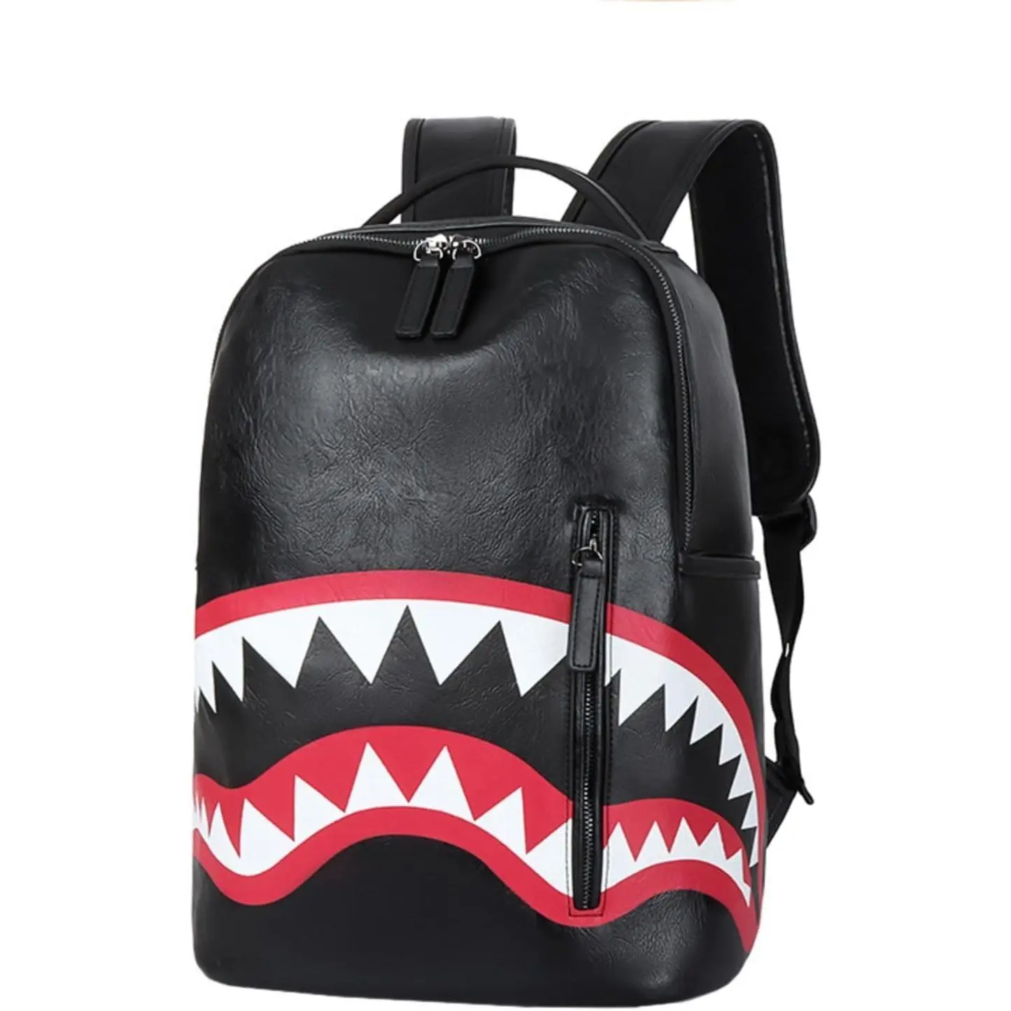 Vintage Stylish Backpack - Laptop PU Leather Rucksack, Lightweight Commuter & Travel Bag, Unisex Fashion Daypack (Black, One Size)