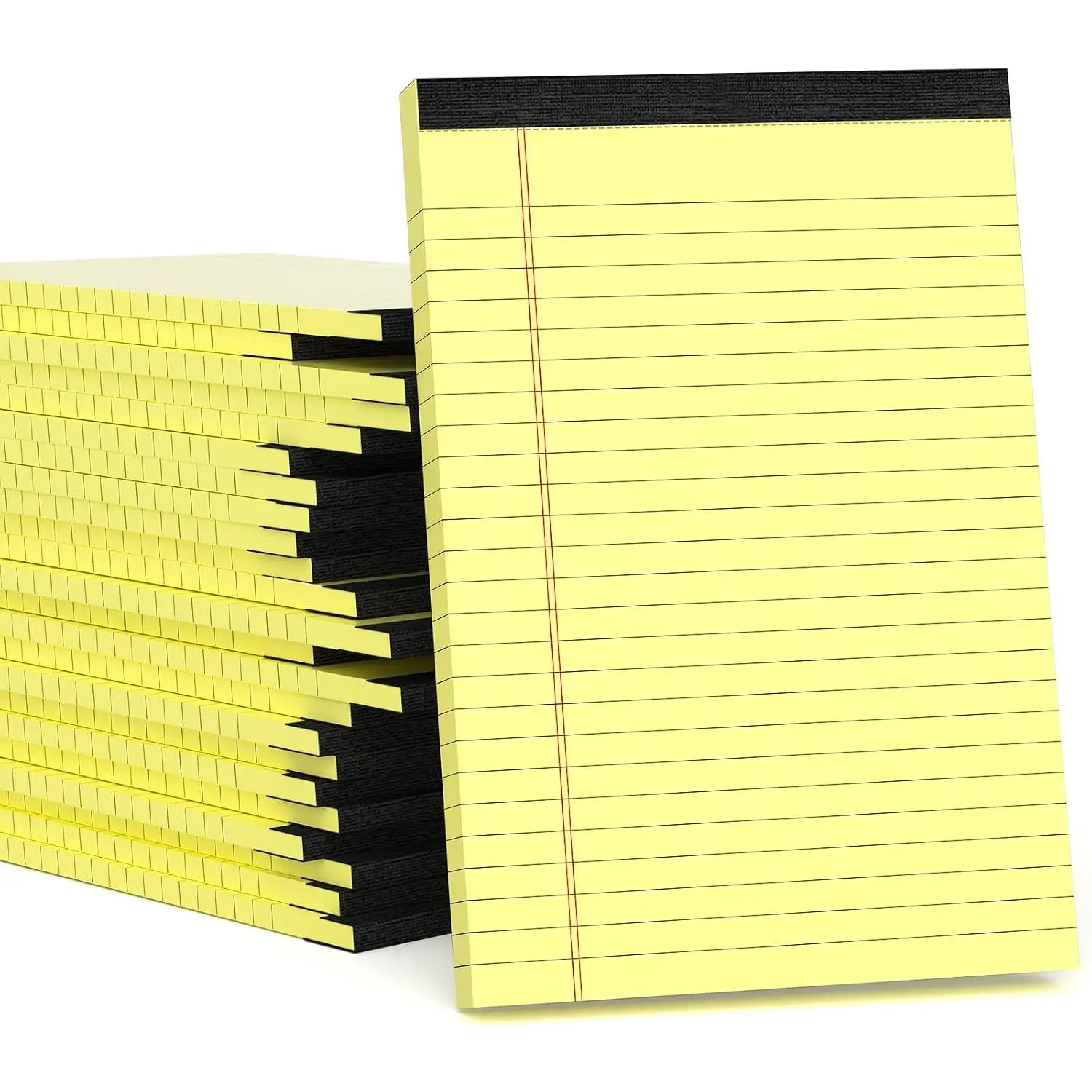 Yellow Legal Pads, 4-Pack 5x8 Size Perforated Small Office Notepads