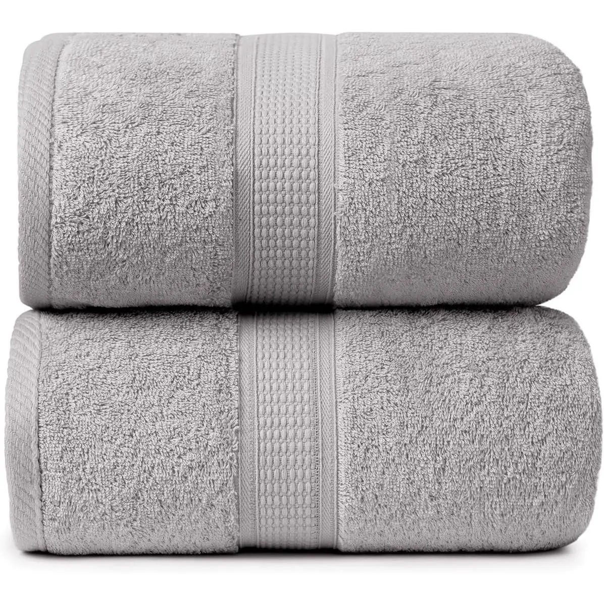 Pack of 2 Premium Jumbo Extra-Large Bath Sheets, 100% Cotton Super Soft Highly Absorbent Quick Dry Durable Bath Towels, Great Value Perfect for Home Bathroom & Beach