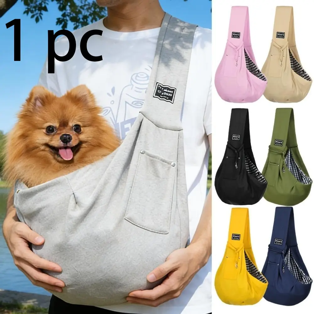 Lightweight dog and cat universal messenger bag strap Breathable and not stuffy when traveling out Portable foldable storage Teddy Bigbear Pomeranian cat dog bag cat bag strap Portable pocket Safety buckle for outdoor travel Multi-scene application