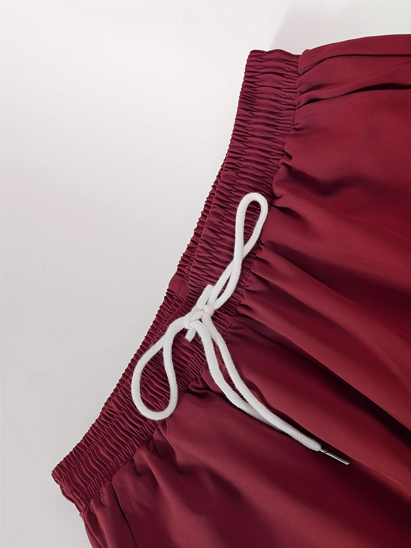 Men's Casual Set - Suit-Inspired Short Sleeve Shirt & Loose Straight Pants - Polyester, Machine Washable