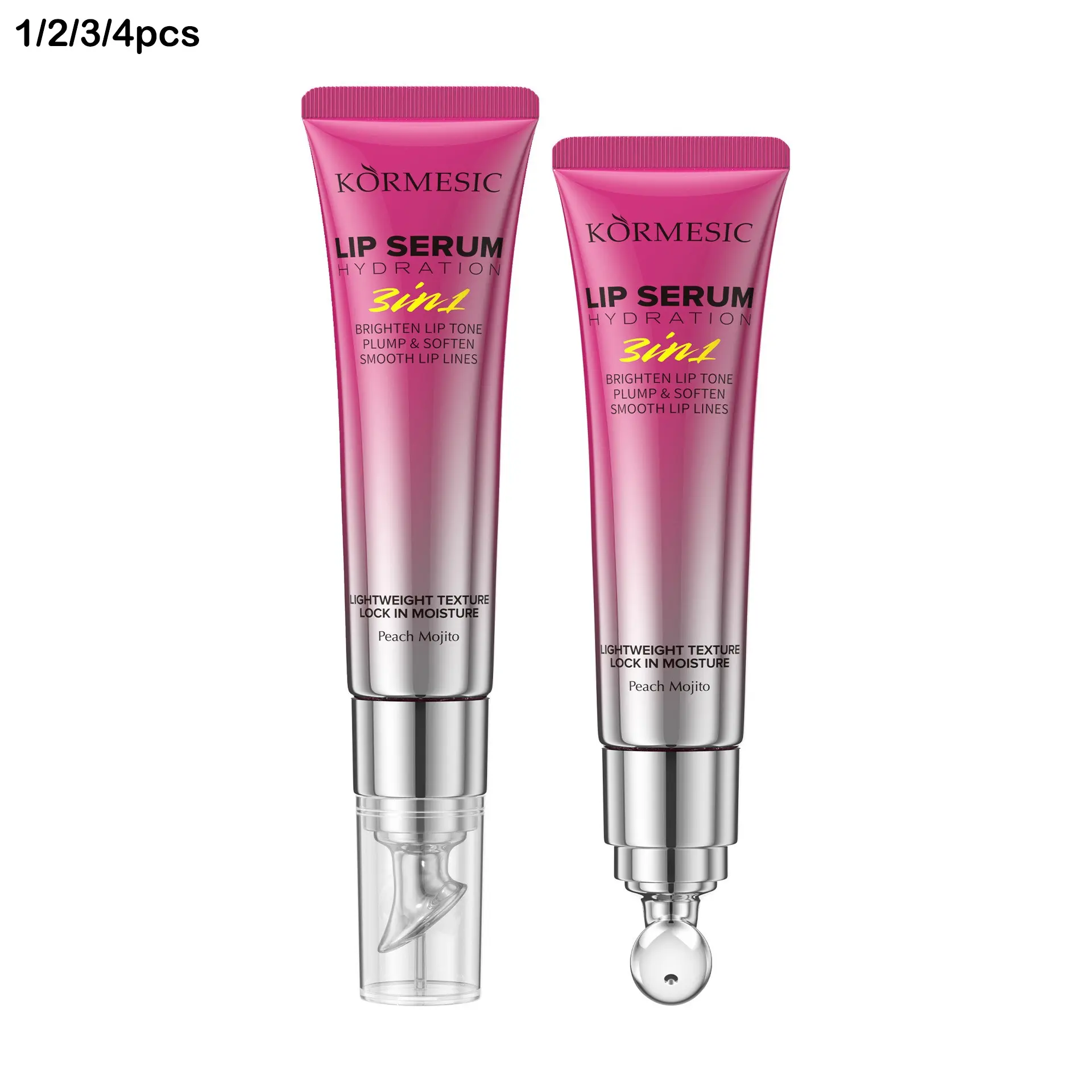 Hydrating & Peptide Lip Essence Serum, Non Drying Lip, Korean Makeup Glossing Lip Balm with Shea Butter, Smooth Lip Lines Moisturizing Texture, Ice-Cool Rollerball Applicator, Radiant, Glossy, Moisturizer, Hydrate, Moisture, Moisturizing Lip Care