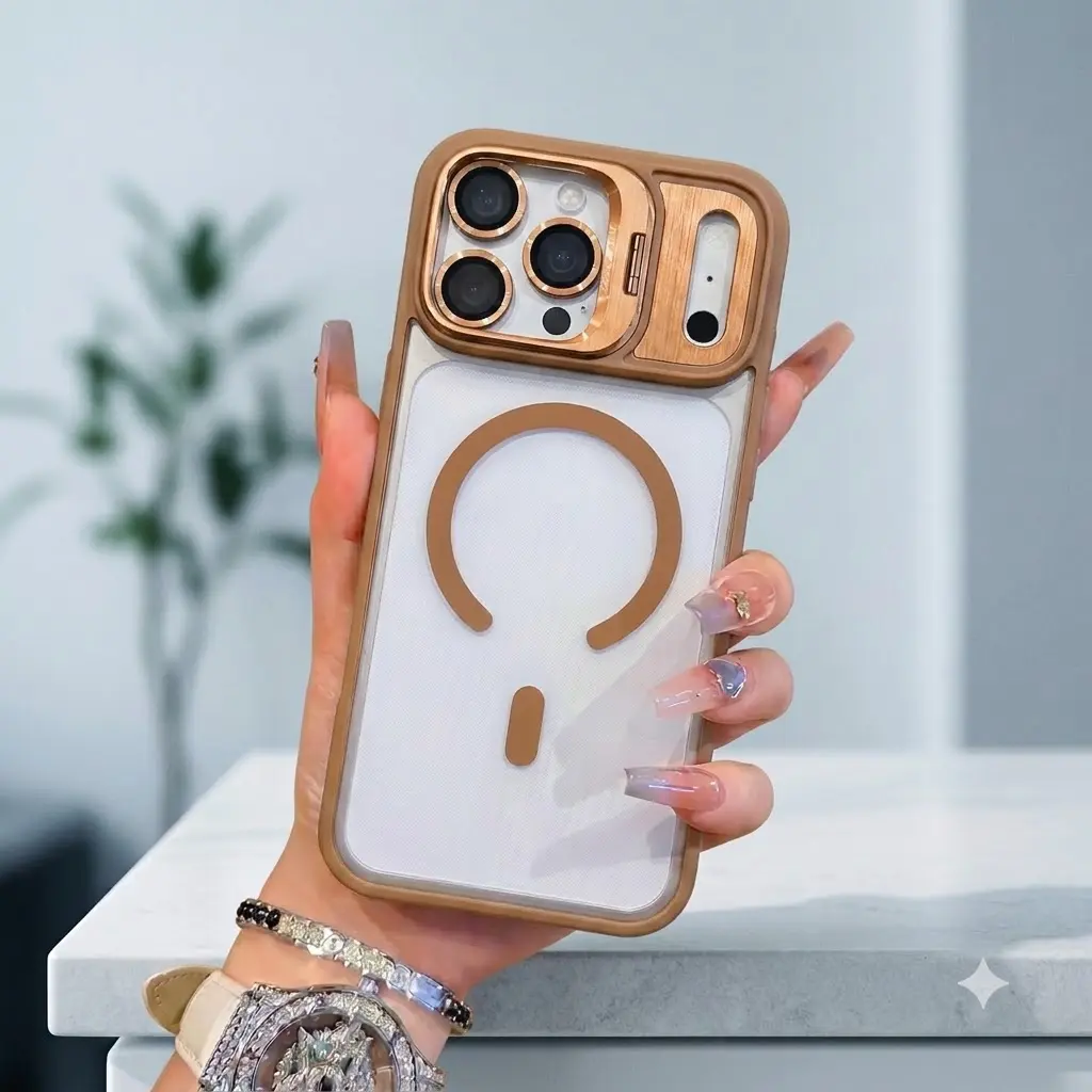 Suitable for iPhone17 16 15 14 13 12 Max Plus Pro Magnetic Mobile Phone Case with MagSafe Camera Ring Holder, Military-Grade Protection, Anti-Fall, Non-Yellowing, Wireless Casing Protector Cover, Black Silicone