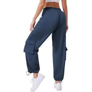 Women's Cargo Pants Water Resistant Lightweight Drawstring Hiking Joggers Base Jump Parachute Pants