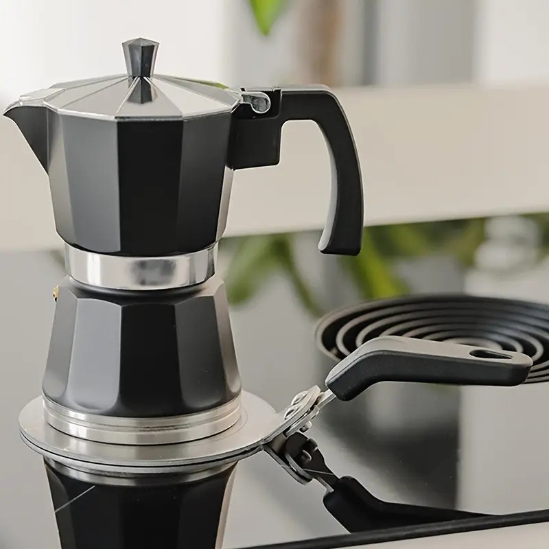 Moka Pot Induction Adapter for Electric Stove, Steel Material, 13cm/5.12in Size, Compatible with Coffee Pots and Cookware, Heat Resistant