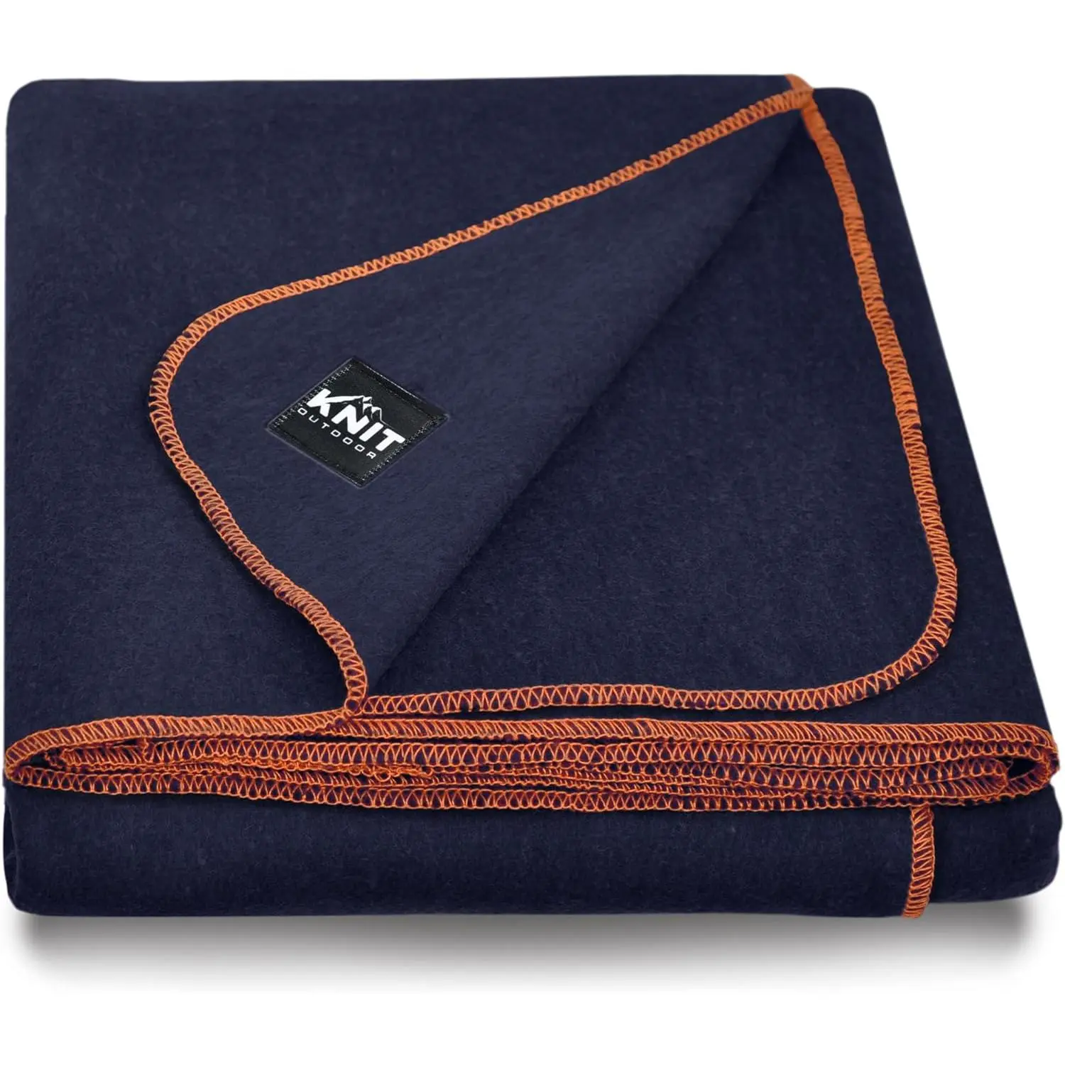 Large Military Wool Blanket - Warm & Thick Emergency Survival Blanket Great for Camping, s, Sports Events, Picnics, 4.5 lbs, 64" x 88" (Navy)