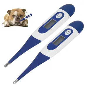 2Pcs Digital Pet Thermometer Fast and Accurate Measurements in 20 Seconds Suitable for Dogs Horses Veterinary Use