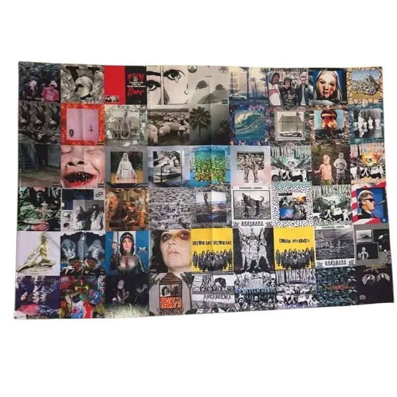 Suicide Music Boys Rapper Album Cover Tapestry, Double-Printed Lightweight Fabric Wall Decor, Bedroom Decor, Collage Art for College Living Rooms with Quality Assurance, Adult