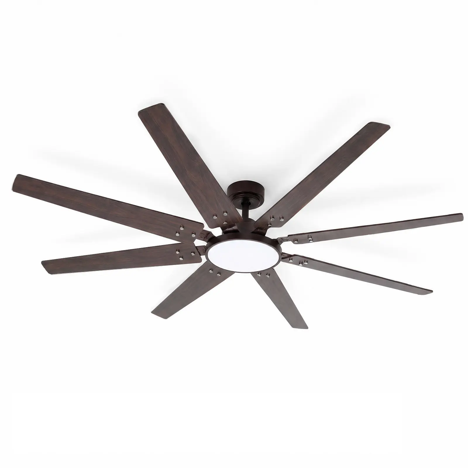 69 Inch Smart Ceiling Fan with LED Light, DC Motor. App & Voice Control (Alexa/Google). 30dB Quiet, Reversible Airflow. 8 Blades, Dimmable 3 Color Temp. For Living Room, Bedroom, Patio. Indoor/Outdoor