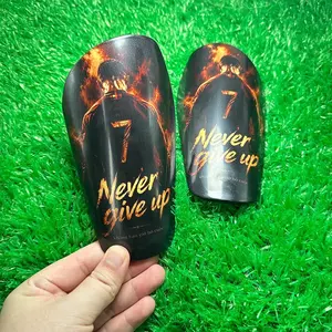 1 Pair 15x7cm Plastic Soccer Shin Guards, Cool Star Pattern, Hard Shell Protection, Middle School Football Equipment, Indoor Sports Gear