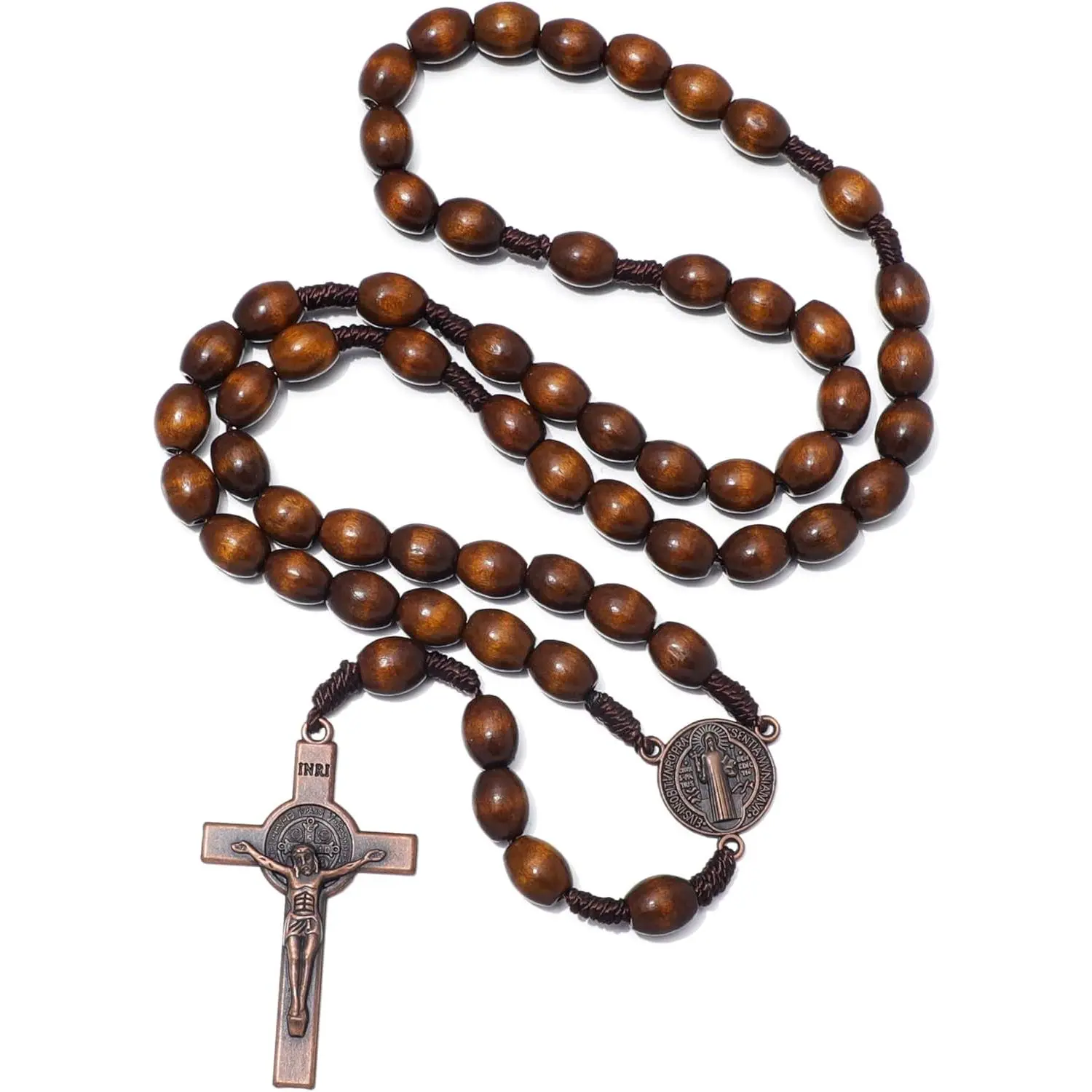 Wooden Catholic Rosaries, Rosary Beads Necklace  Christian Prayer Beads Catholic Christian