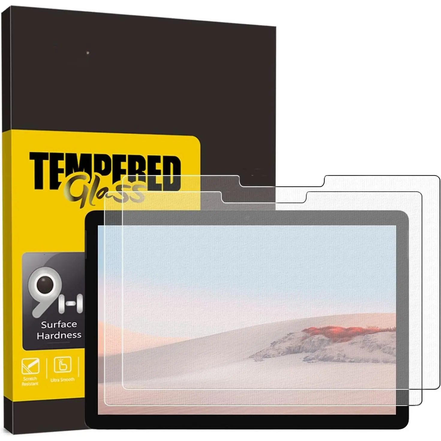 Paper Screen Protector For  Surface Go 4/3/2/1 10.5" | Tempered Glass Base with Paperfeel Coating | Like Writing  Paper/ Anti-Glare Matte, 2 Pack