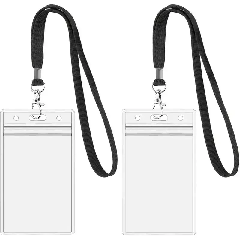 2 Sets/4 Sets Ultra Large Thin Transparent Durable PVC Passport Holder, ID Badge Holder, Soft High-Quality, Suitable for ID Cards, Student Ids, Bus Passes