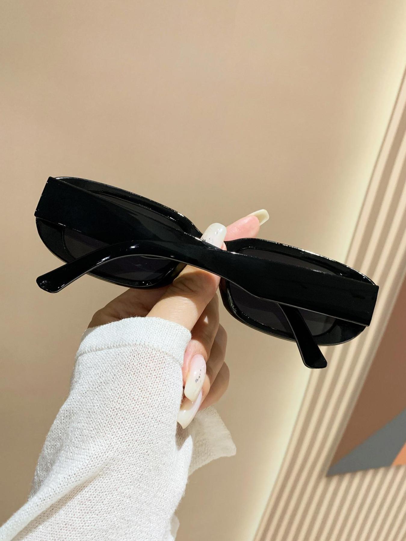 Square Frame Design Glasses, 1 Pair Simple Summer Beach Glasses for Women and Men, Fashion Glasses for Outdoor Sports or Daily Use, Travel Accessories