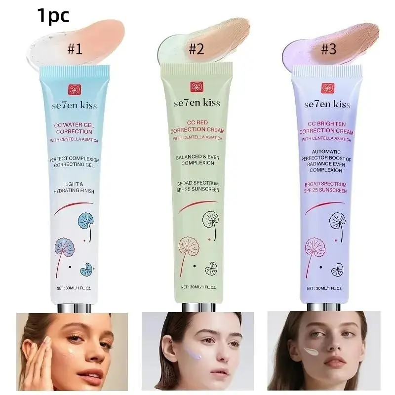 Centella CC Cream Foundation Primer, Lightweight Hydrating Moisturizing Makeup Base, Long-Lasting Coverage, Flawless Skin Finish, 30ML, Ideal for All Skin Types