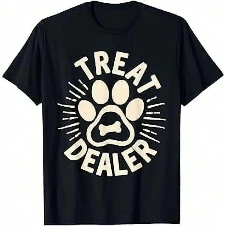 180gGreenink Retro Treat Dealer Dogs Owner Treats Pet Dog Lover Gifts T Hirt Unisex Sarcastic Graphic Shirt For Men Women