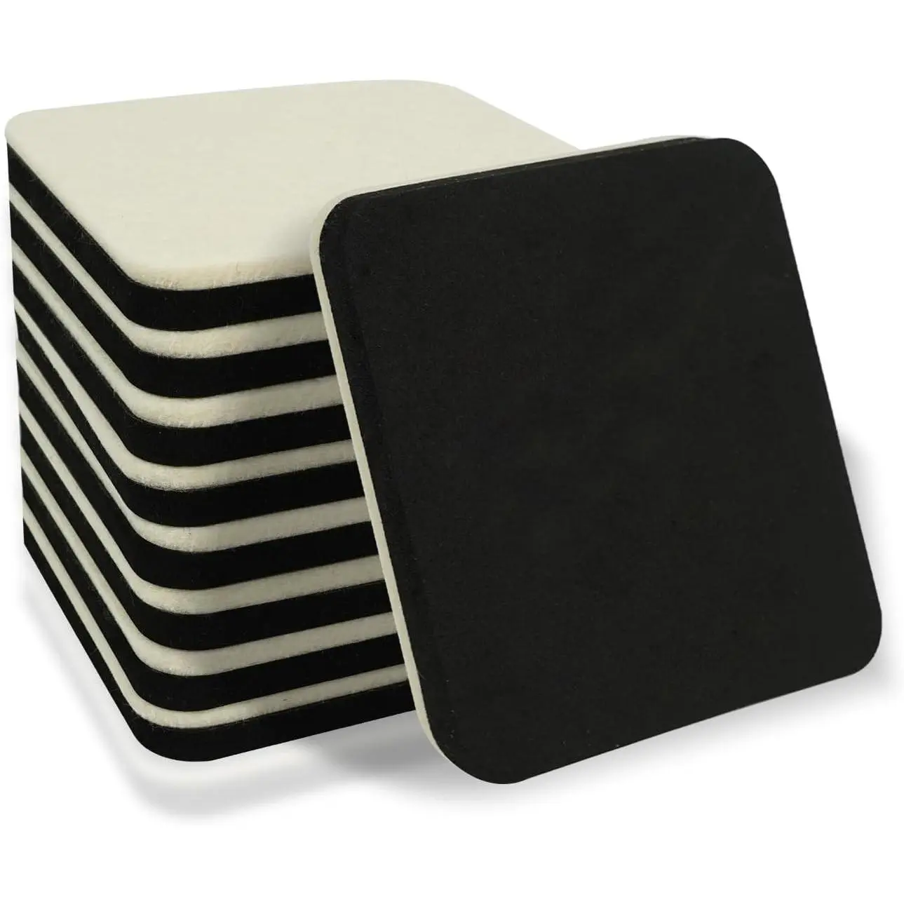 Furniture Sliders 8 count 4 Inch Square Felt Furniture Slider  Heavy Duty Furniture Sliders for Hardwood Floors and Other Hard Surfaces