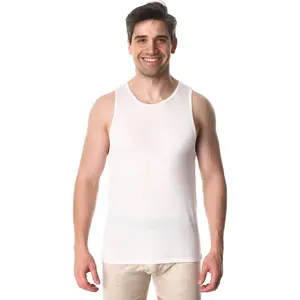 Men Active Merino Wool Tank Top Undershirt Moisture Wicking Breathable Anti-Odor Lightweight Base Layer