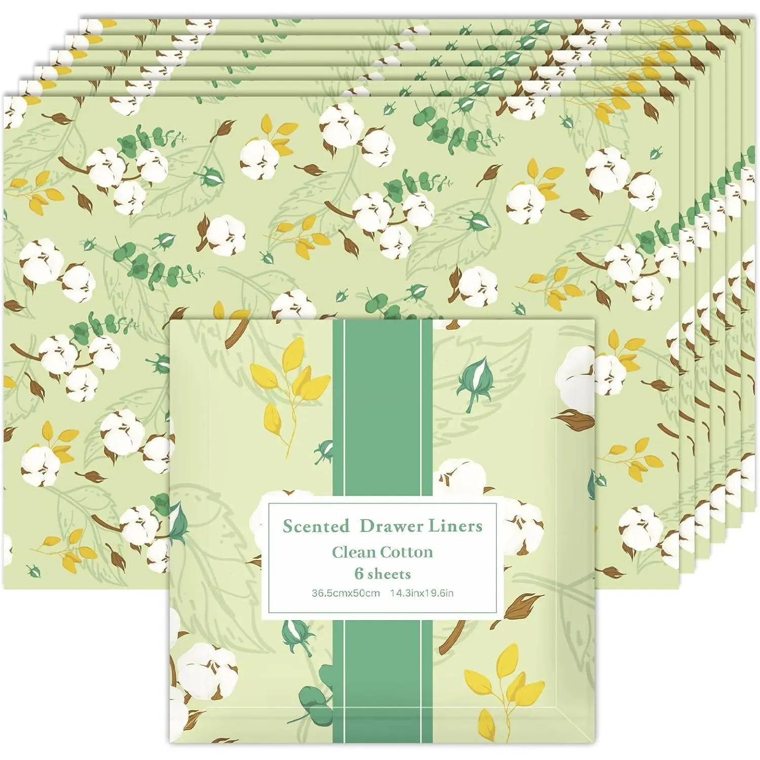 Scented Drawer Liners for Dresser, 6 Sheet Clean  Scent | Drawer Paper Liners for Bedroom Drawer  Closet Shelf, Cupboard