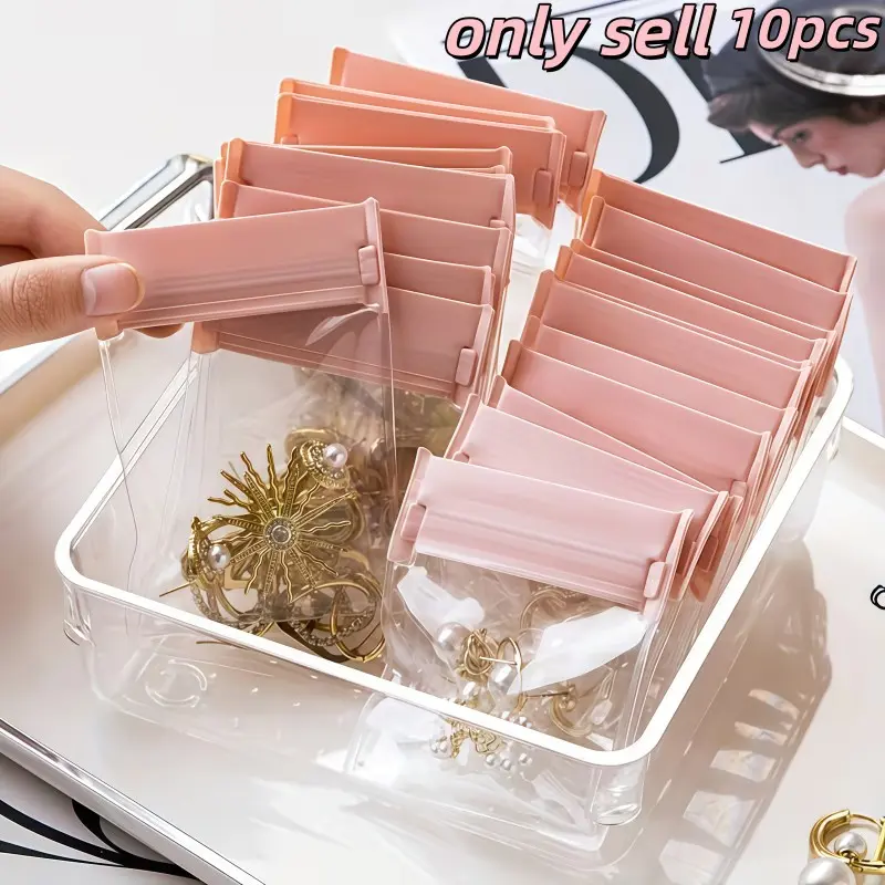 10 Transparent Self-Seal Jewelry Storage Bags, Dust-Proof and Anti-Oxidative, Ideal for Rings, Earrings, Necklaces, Moisture-Resistant and Scratch-Proof, Resealable Bags