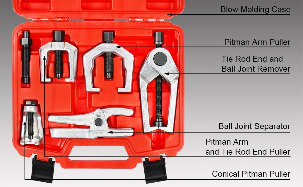 SnapFixMate Front End Service Tool Set with Automotive Ball Joint Separator Tie Rod End Puller Pitman Arm Remover 5 PCS Removal Splitter Kit for Car SUV Light Truck Pickup fathersdaygift