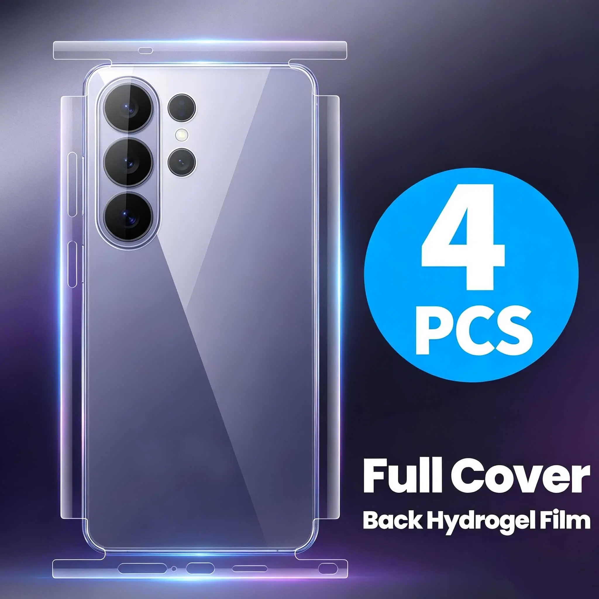 4 PCS Soft TPU Protective Back Films for Samsung Galaxy S26 Ultra S25 Edge S25 S24 S23 S22 Ultra Plus FE HD Full Coverage Back Side Hydrogel Film Smartphone Screen Protectors