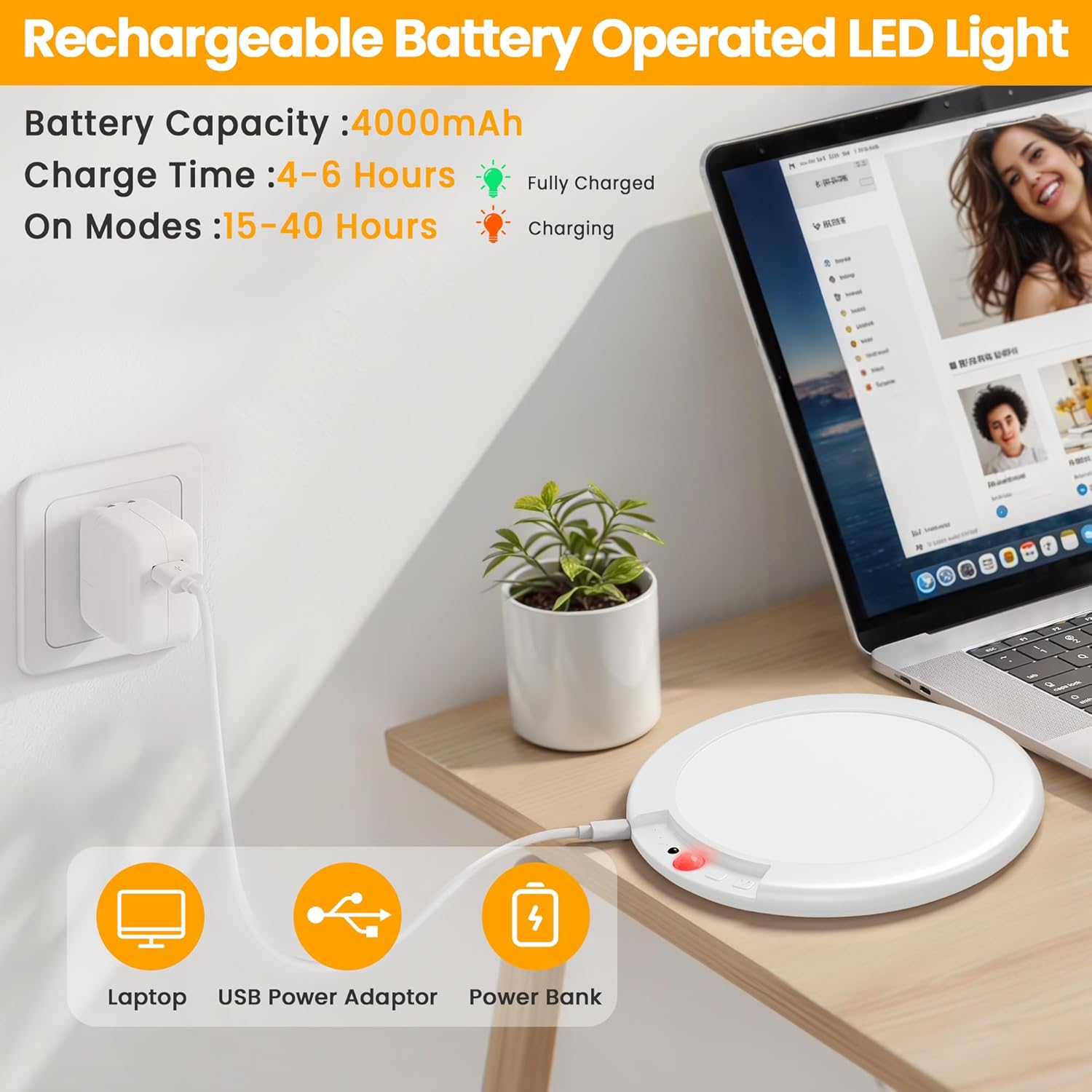 2Pack Rechargeable Motion Sensor LED Ceiling Light with Remote, 3CCT Cordless Closet Lights  Operated for Shower Stair,  Mount