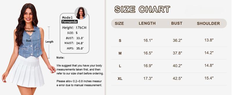 Imily Bela Womens Denim Vest Sleeveless V Neck Button Down Jean Waistcoat Jacket Y2K Summer Crop Tops