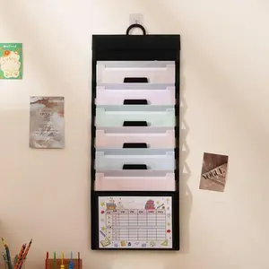 Expanding File Folder 7 Pockets, Gradient Color Accordion Document Organizer with Labels, Letter/A4 Size for School Office Home