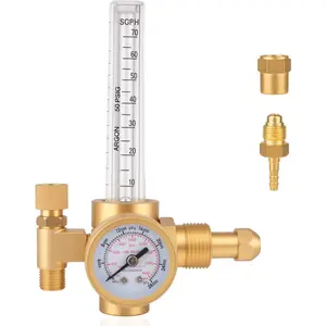 Argon CO2 Regulator with CGA-580 Inlet, 0-4000 PSI Gas  Regulator for TIG MIG Welding Machines, High Flow Precision for Argon Welding Gas