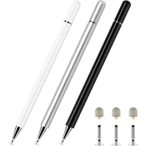 Stylus Pens for  Screen, 2 in 1  Stylus, High Sensitivity Surface Pen with Extra 6 Tips, for  Tablet  Screens  iPad Pro Android Tablets Chromebook