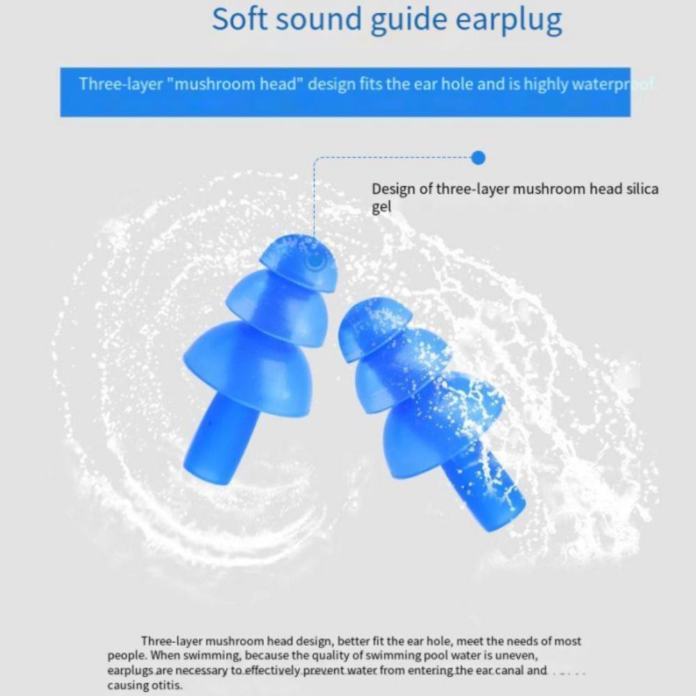 Swimming Nose Clip & Earplug Set, 1 Set Soft and Comfortable Silicone Nose Clip & Earplug, Swimming Accessories for Adults & Teens