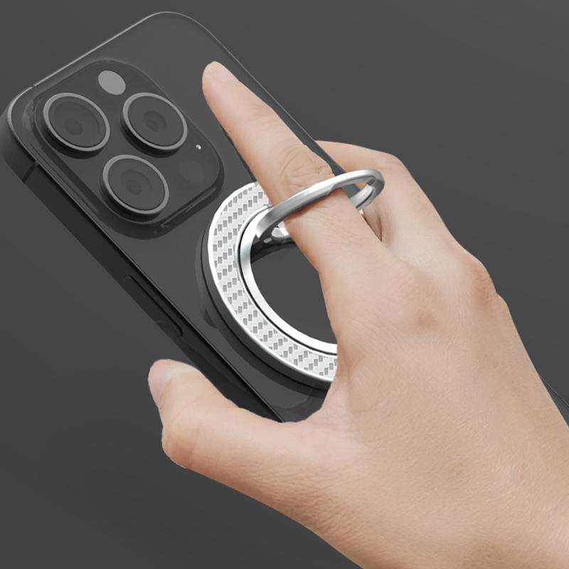 Magnetic Phone Finger Ring Holder, 360 Degree Rotatable Phone Stand, Portable Phone Holder for Home Office Gym Kitchen Desktop Use, Magnetic Smartphone Holder