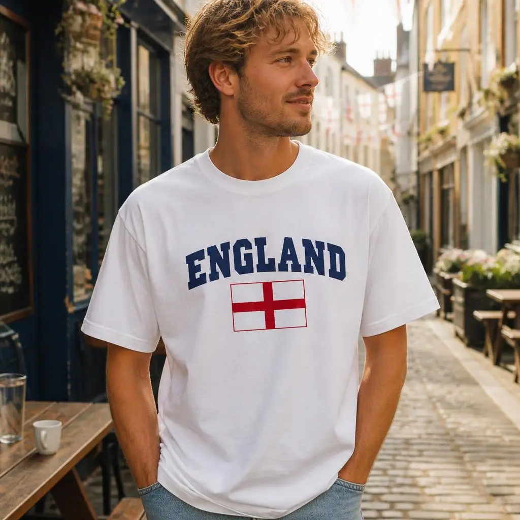 England Flag Shirt Men Women Kids England T Shirt for Men Women Funny Tees for Guys Vintage T-Shirt Soft Cotton Novelty Gifts Unisex