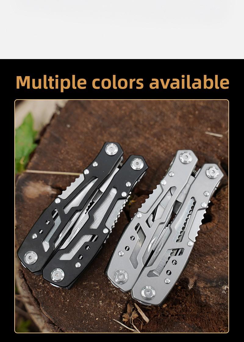 Multifunctional Outdoor Survival Folding Knife Pliers Tool with Seatbelt Cutter for Camping Hiking Emergency and Everyday Carry EDC