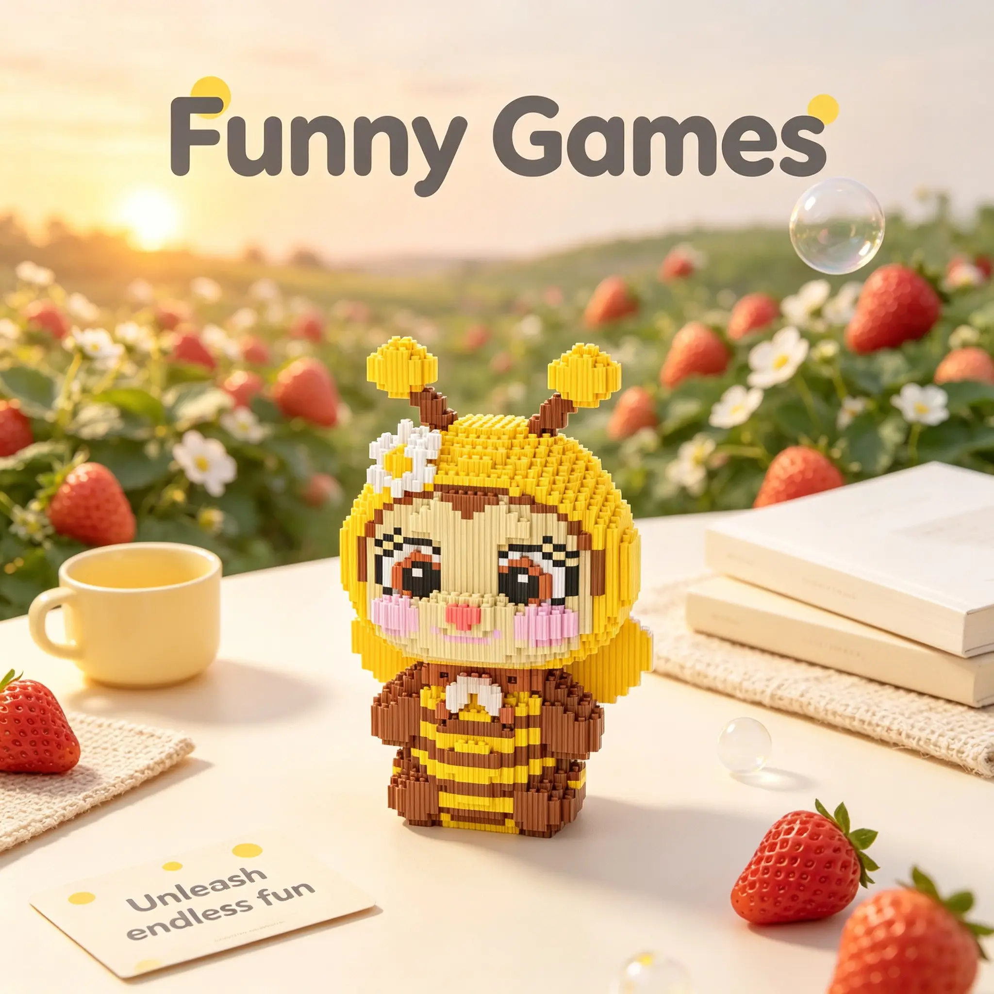Spring Bee 3D Puzzle Model, Creative Decoration, Holiday Gift, Home Decor, Party Ornament, DIY Craft, Lightweight Statue, Collectible Figure