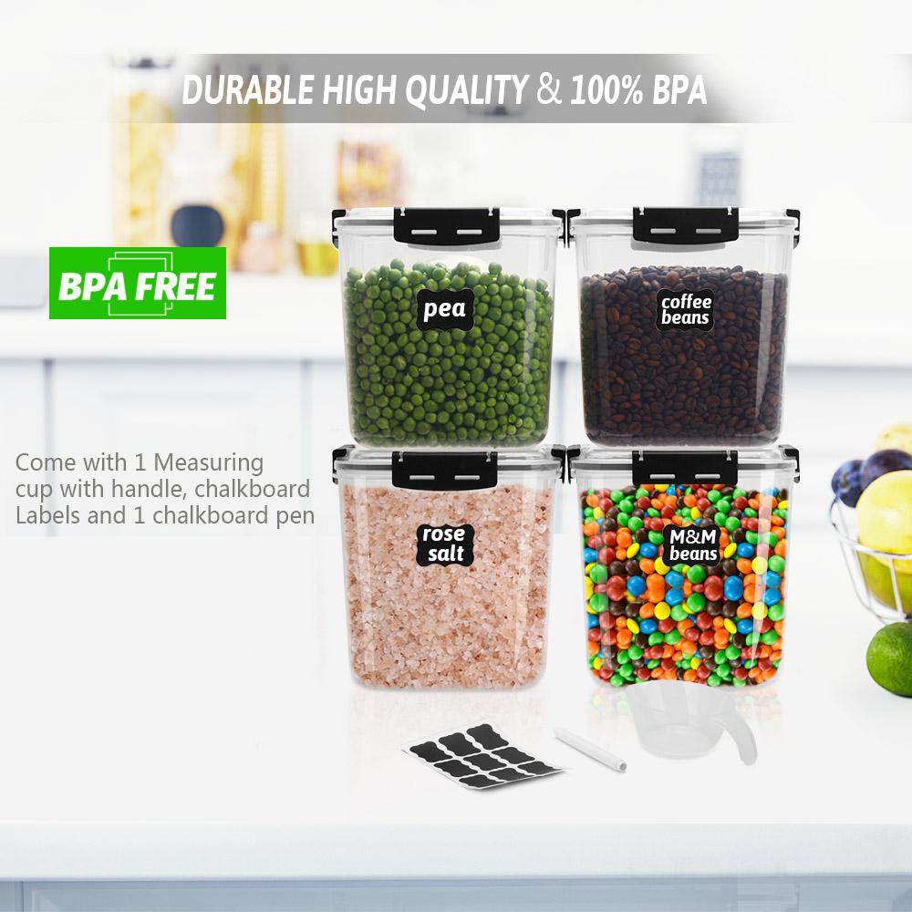 Airtight snack box container Clear Food Storage Waterproof kitchen organizer  Grains Stackable seal jar fruit vegetable Utensils Airtight Silicone