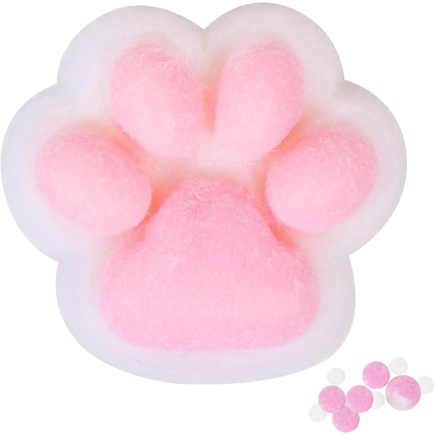 1pcs White Squishy Cat Paw Squishy Toy,5 Inches Big FuFu cat Squeeze Paw,Cute Soft Squeeze Fidget Toys Squeeze Toys for Stress Relief Pinch Family Toys Gifts for Kids Adults