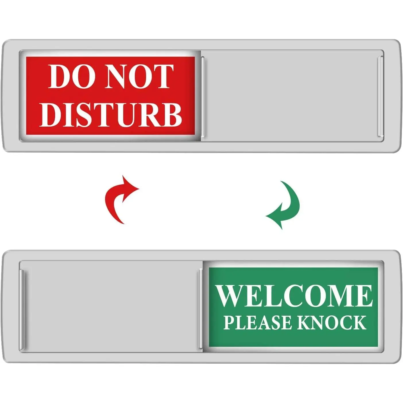 Slider Door Sign - Office & Hotel High-Contrast Synthetic Do Not Disturb/Welcome Sign, Easy-to-Read Non-Scratch with Bold Text
