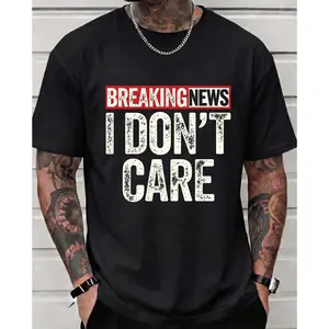 [graphic T–shirt]Breaking News I Don't Care Funny Sarcastic Tee Introvert Graphic Shirt