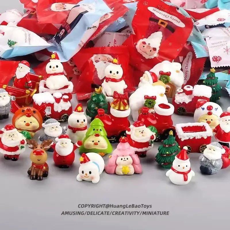 20-Pack Christmas Blind Bags, Mini Cute Santa Claus Figures, Decorative Ornaments, Model Xinghao 12sa12, Perfect for Holiday Decoration