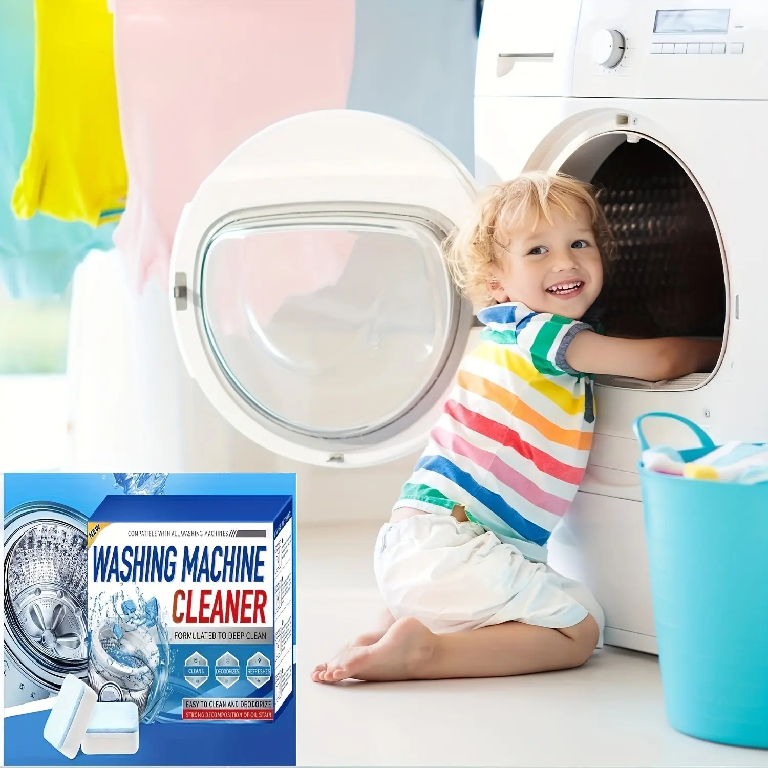 25/18/6pcs Washing Machine Cleaner Tablets, Washer Tablets Compatible with Laundry Front Loader -Top Load - HE, Dishwasher Cleaner And Deodorizer, Dishwasher Cleaner Tablets