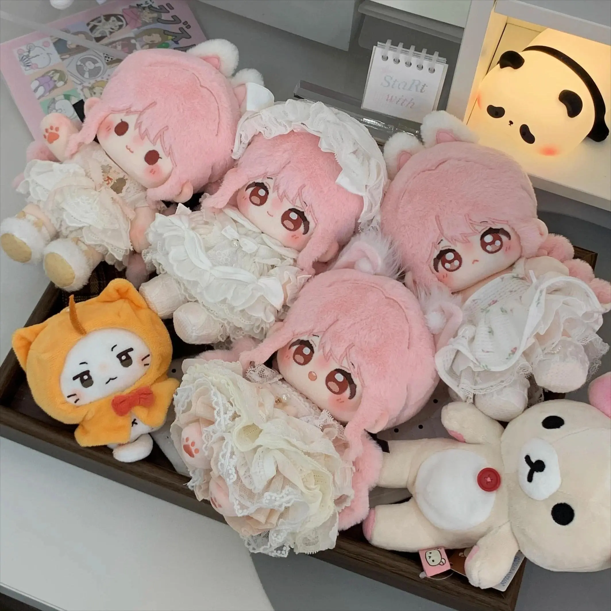 Infinity Nikki 20cm Cute Pink Cotton Doll Normal Body Plush Toys Cosplay Anime Figure Stuffed Plushies Mascot Plushie Kids Gift